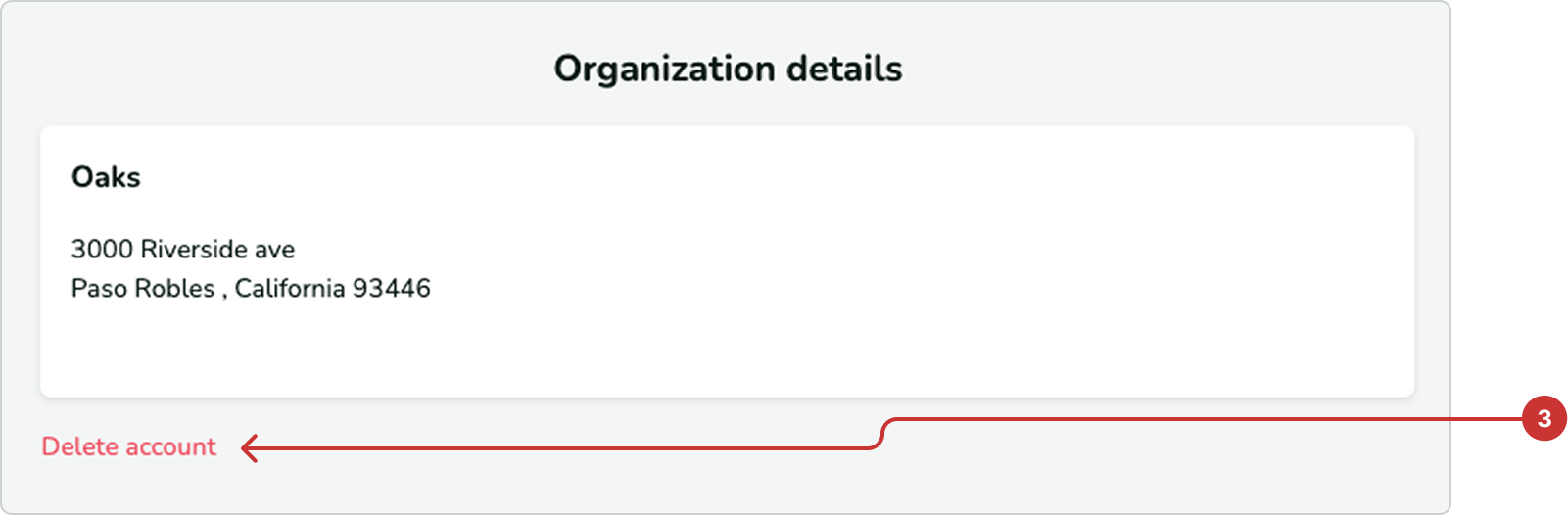 Delete org