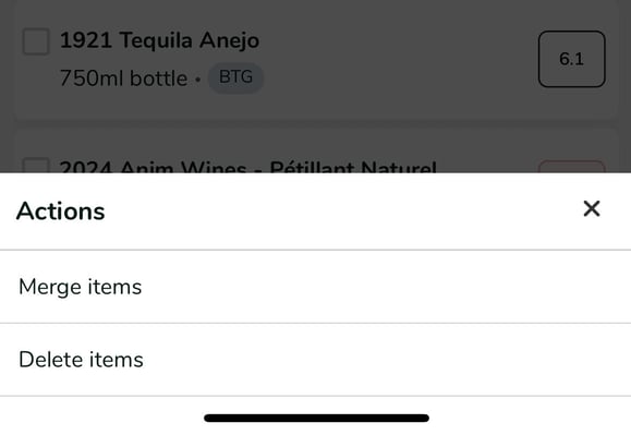 Mobile App - Bulk Edit Actions