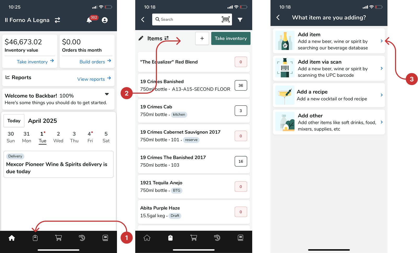 Modal_adding items