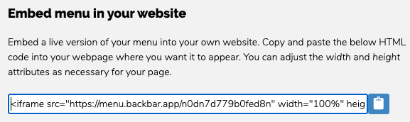 QR Code - iFrame Embed