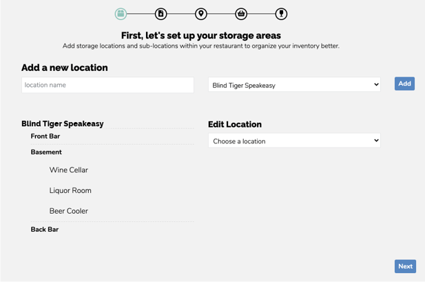 Set up Locations