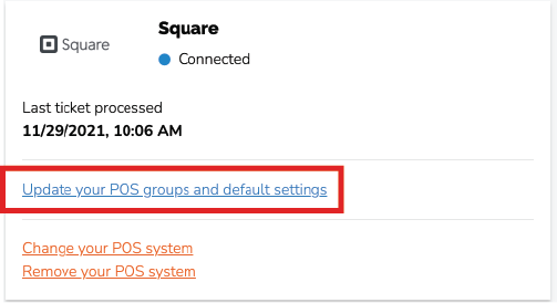 Update your POS groups and default settings