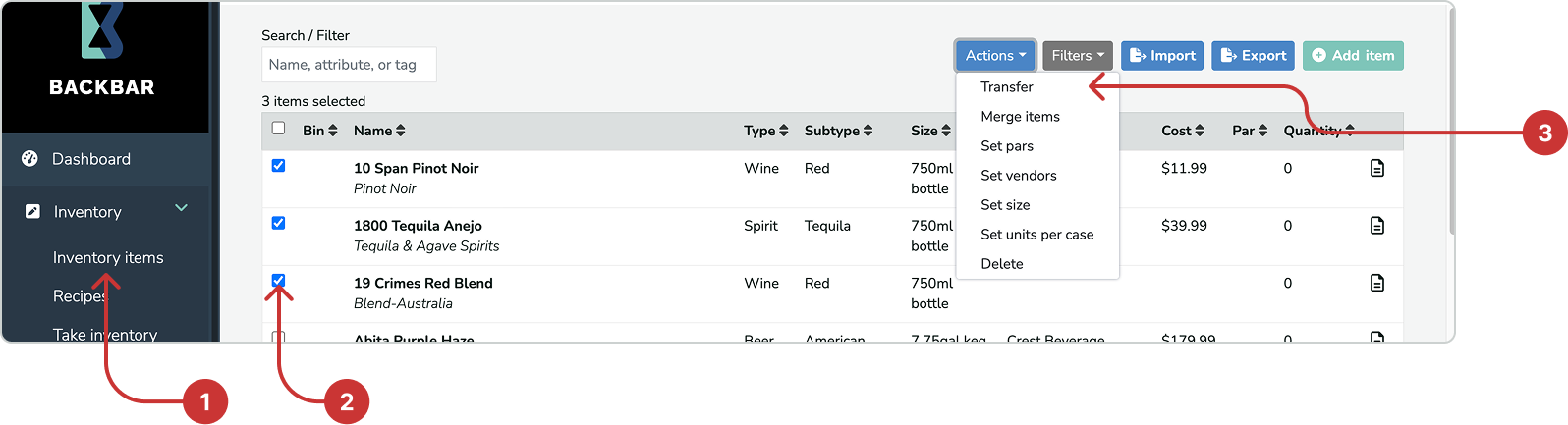 Transfer items_web