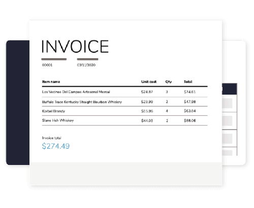 Backbar automatic invoice capture