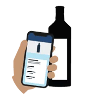 Hand holding a phone with the Backbar app open