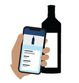 Backbar inventory app and liquor bottle