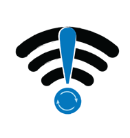 Illustration of no wifi symbol