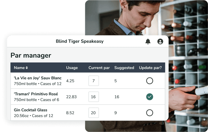  par manager to set accurate pars based on item usage.