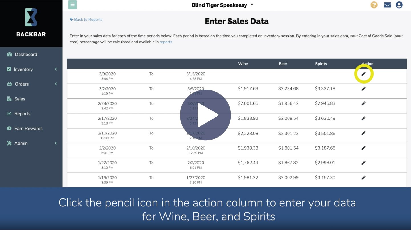 how to enter sales data